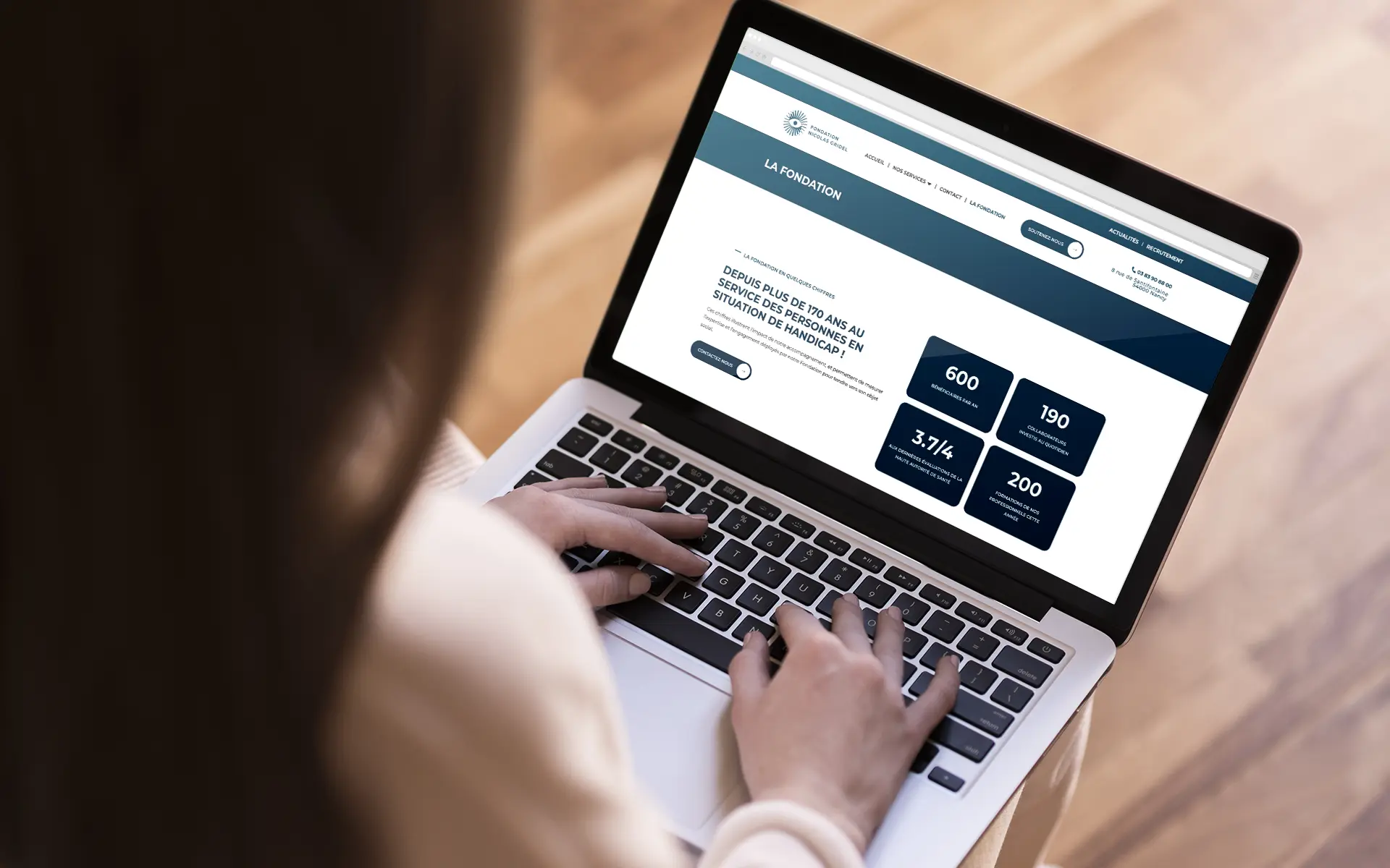 Couverture Fondation Nicolas Gridel - Un site web tourné vers l'accessibilité